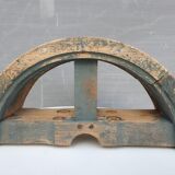 Half-moon arch transom in solid wood
