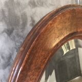 Swivel wooden mirror on stand