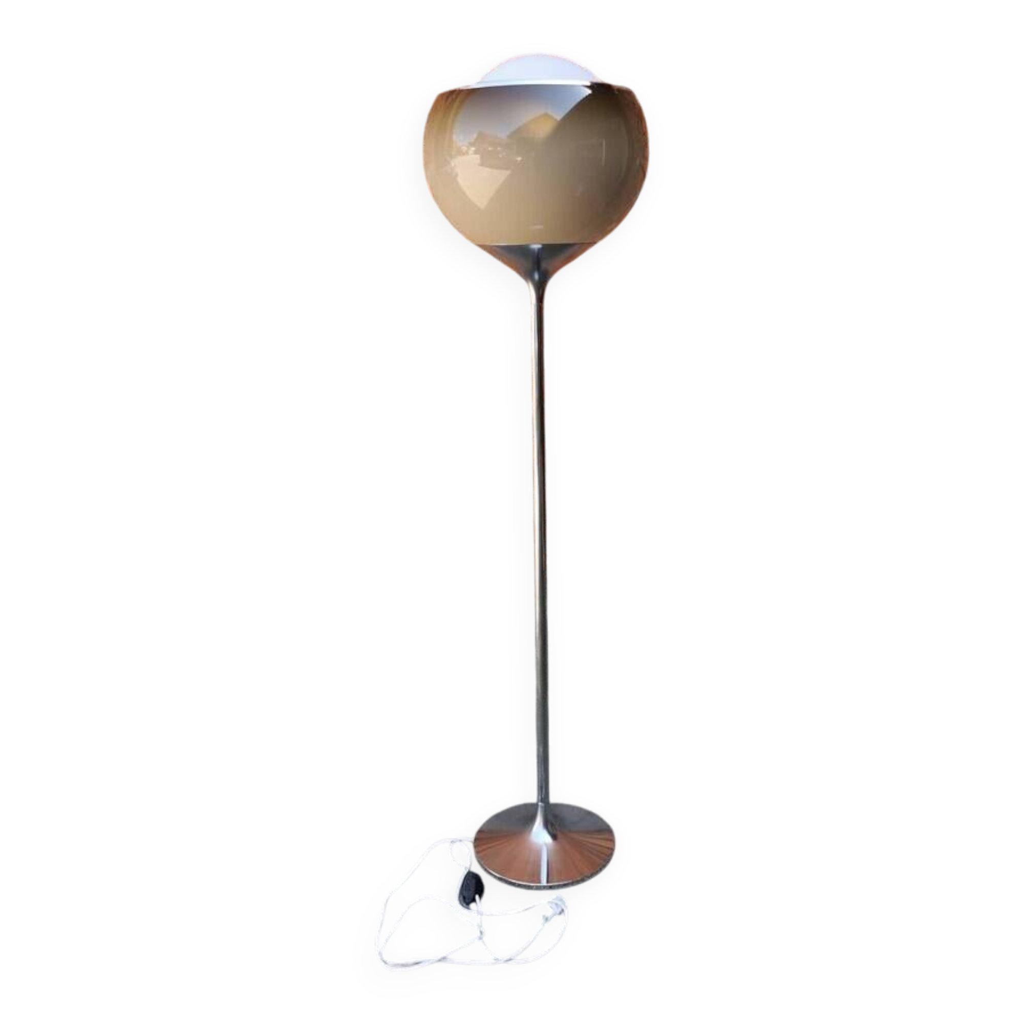 Vintage Meblo Big Bud Floor Lamp: Harvey Guzzini 70s Space Age Light