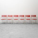 Set of 6 chairs mod. spaghetti giandomenico belotti for alias ​​80s vintage