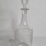 Classic Style Engraved Crystal Carafe and Glasses Set