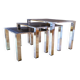 3 Chrome Coffee Tables Design 70s' Italy