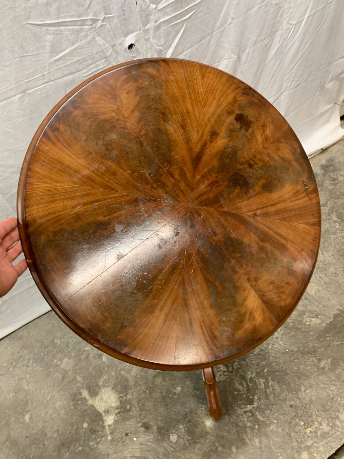 Antique Louis Philippe Walnut Tilting Pedestal Table
