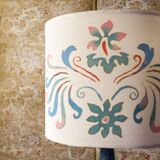Vintage lamp with hand painted shade