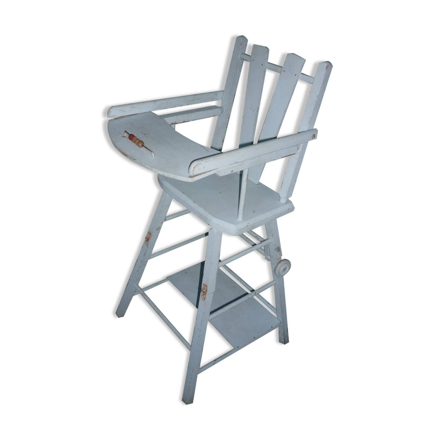Vintage doll blue high chair
