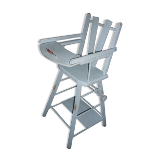 Vintage doll blue high chair