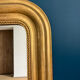 Old mirror Louis-Philippe beaded 128cm/95,cm gilded with gold leaf