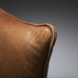 Stunning lounge chair The Rock in brown leather by Gerard Van Den Berg - Montis