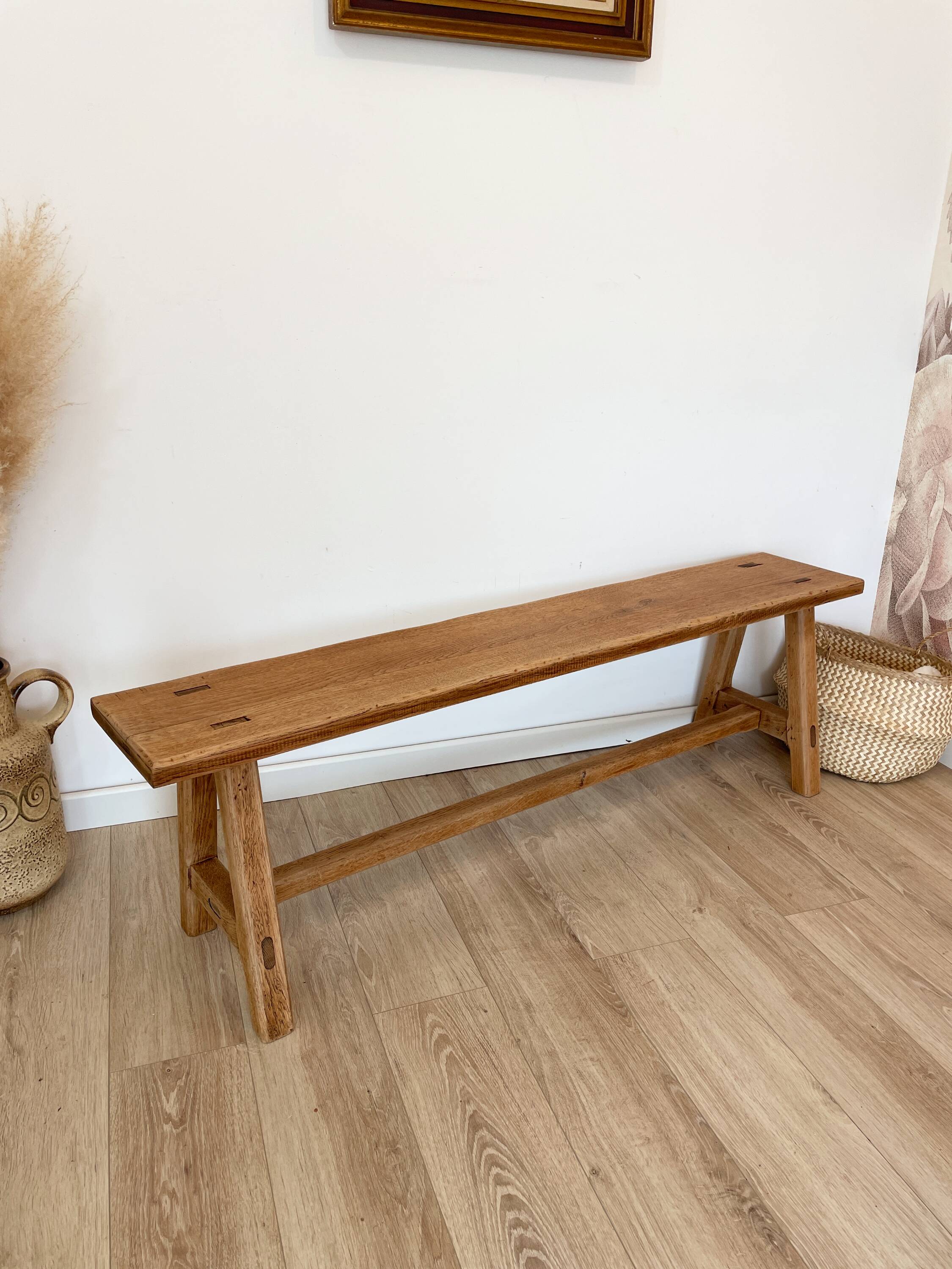 Banc de ferme en chêne massif
