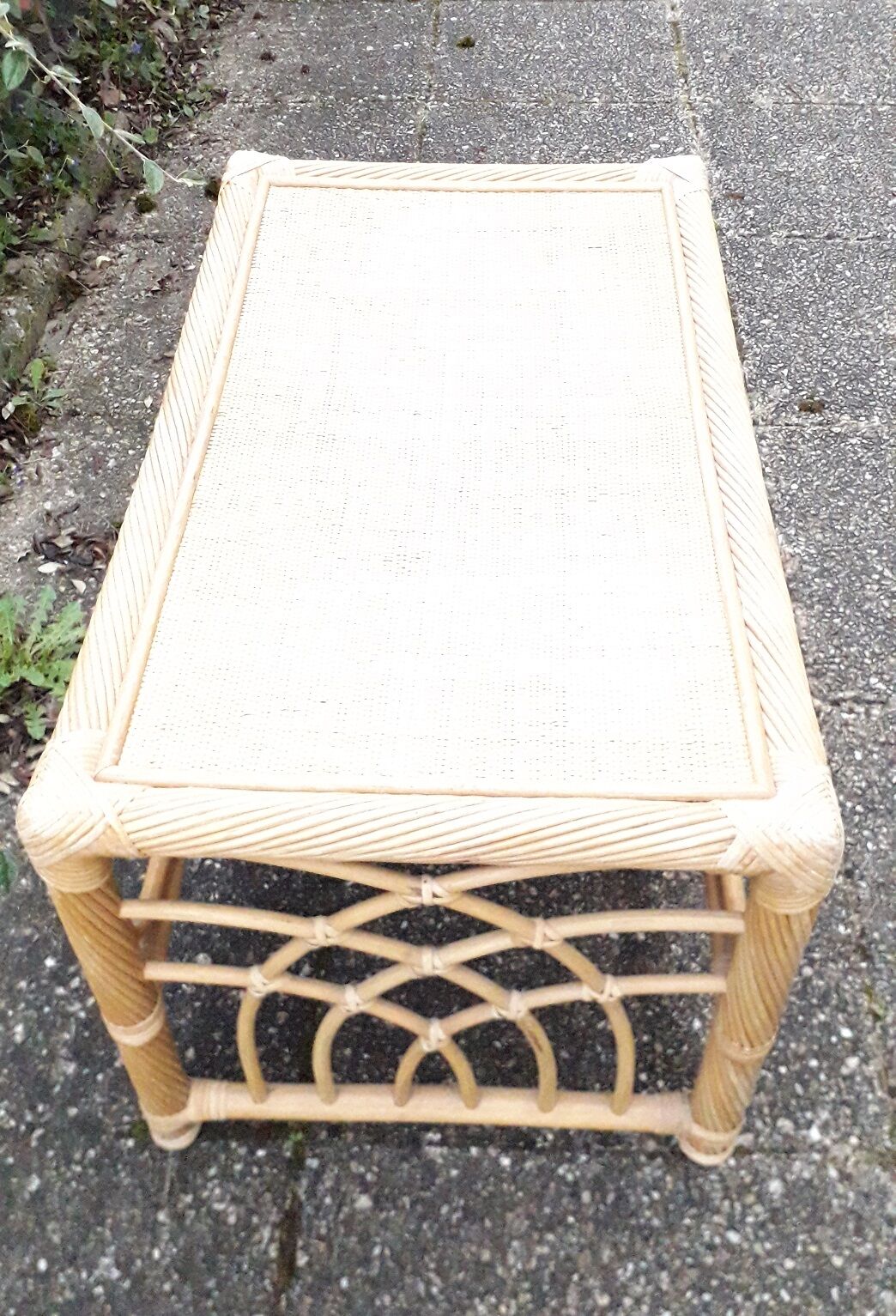 Rattan coffee table