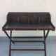Colonial desk in wood and leather with armchair