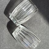 Liquor cabaret - Art Deco - Blown and cut crystal, mahogany or ebony macassar and stainless steel