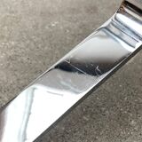 Joker coffee table in chrome and glass in mid-century Space Age style by Olivier Mourgue for Airborne, 1960s.