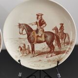 3 Creil and Montereau earthenware plates
