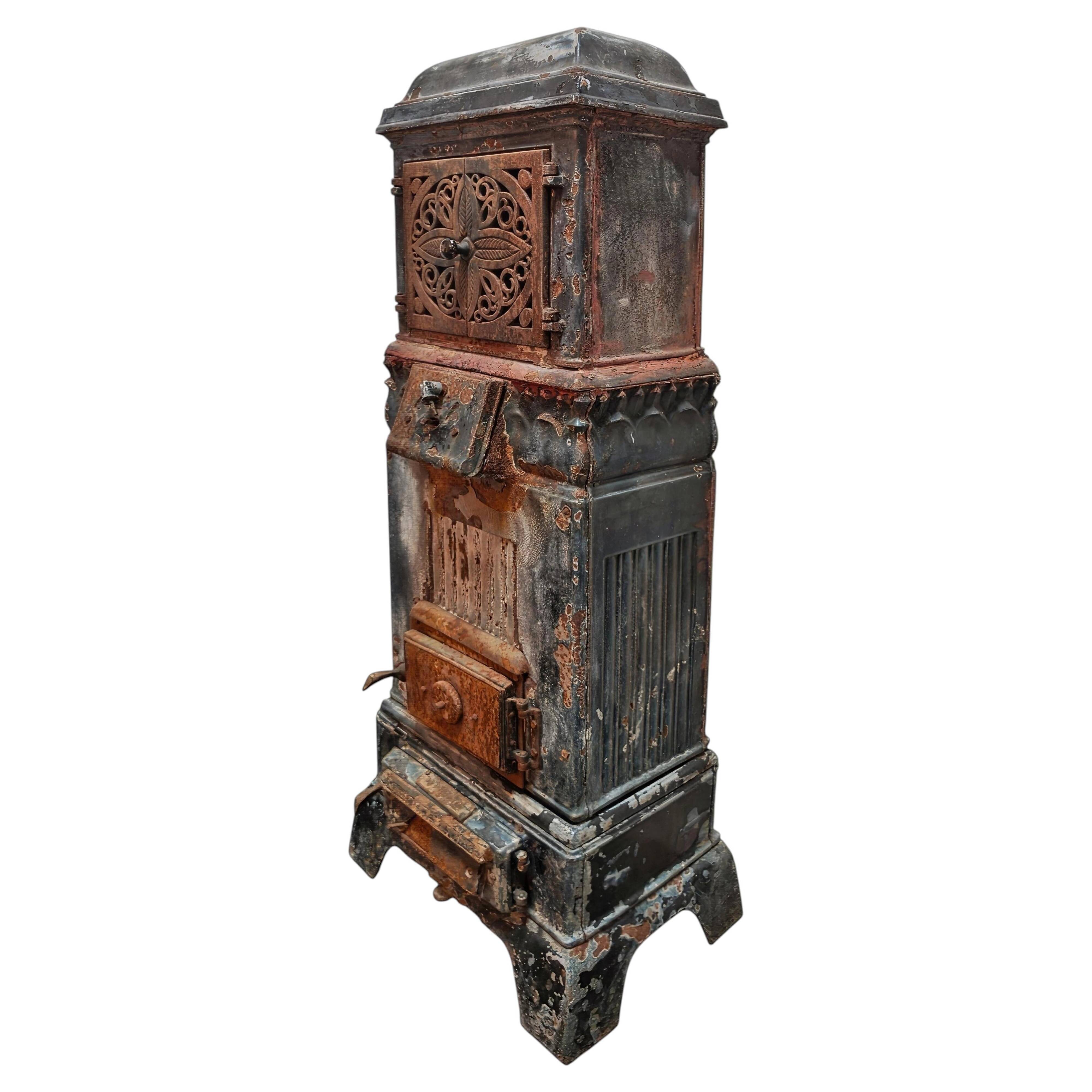 Art Nouveau cast iron stove, 19th century