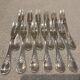 12 silver-plated cake forks with 2 prongs by Christofle Trianon LXVI