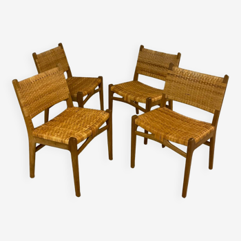 4x chaises de salle à manger Hans Wegner modèle CH-31