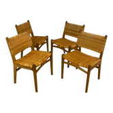 4x chaises de salle à manger Hans Wegner modèle CH-31