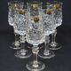 6 thick cut crystal wine glasses ff crystal hand