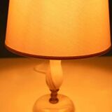 Bohemian table lamp from the 60s/70s, onyx and brass regency.