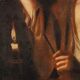 Old painting Young man with a pipe, oil on canvas, 18th century