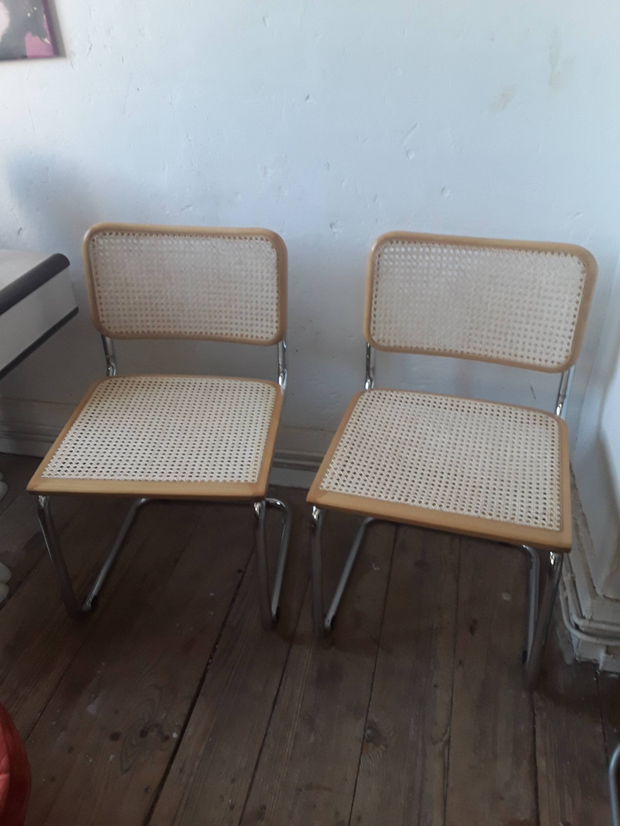 Paire de Chaises B32 Marcel Breuer