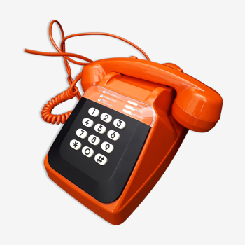Ancien téléphone orange vintage s63 socotel