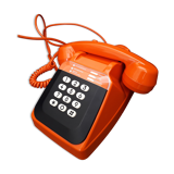 Old vintage orange phone s63 socotel