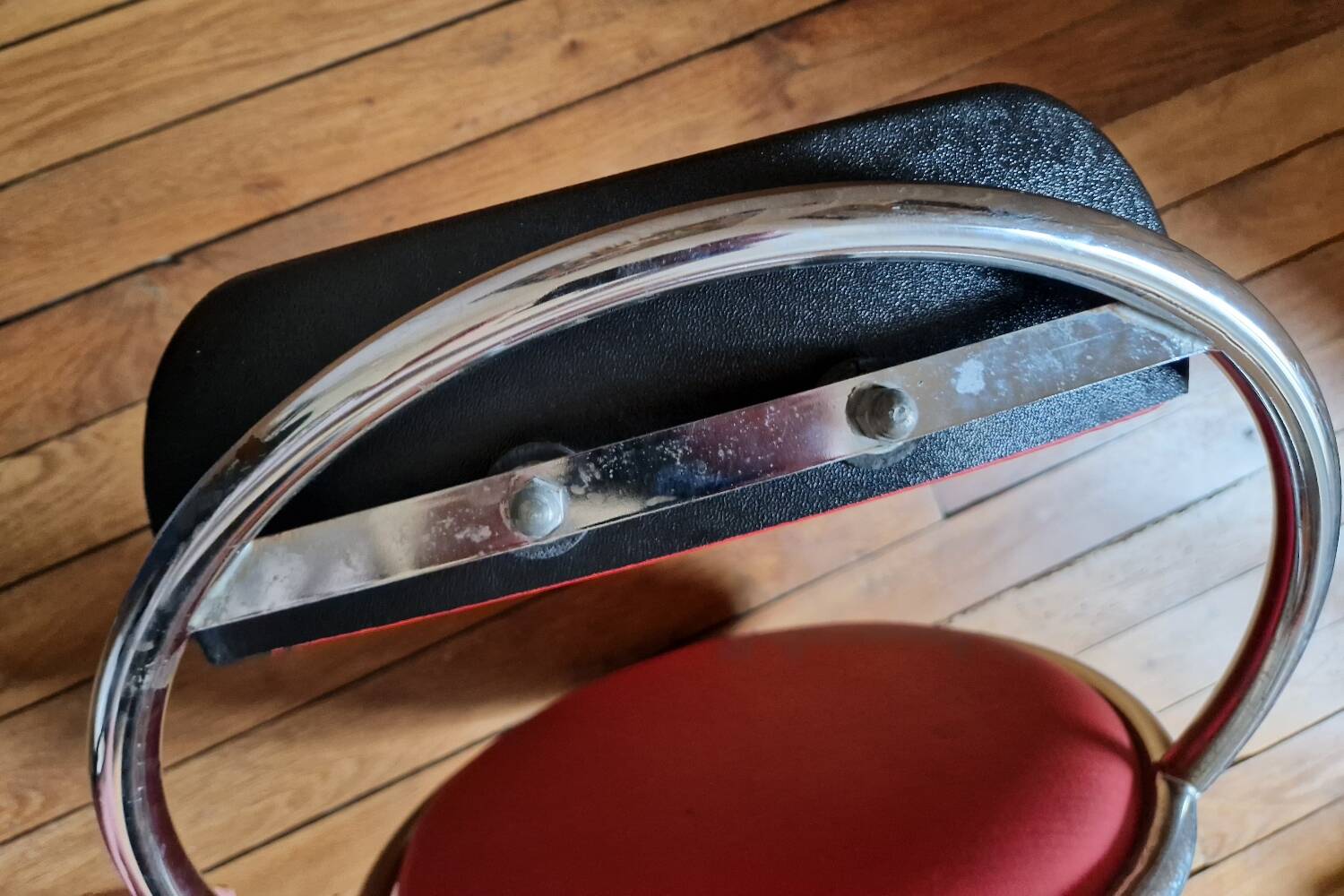 Vintage 70s Art Deco Jazz Style Stool Seat