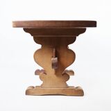 Table basse en chêne des années 1970