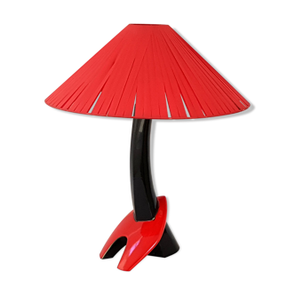 Lampe de table en céramique, Rockabilly, 1950