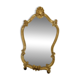Miroir doré de style baroque Louis XV