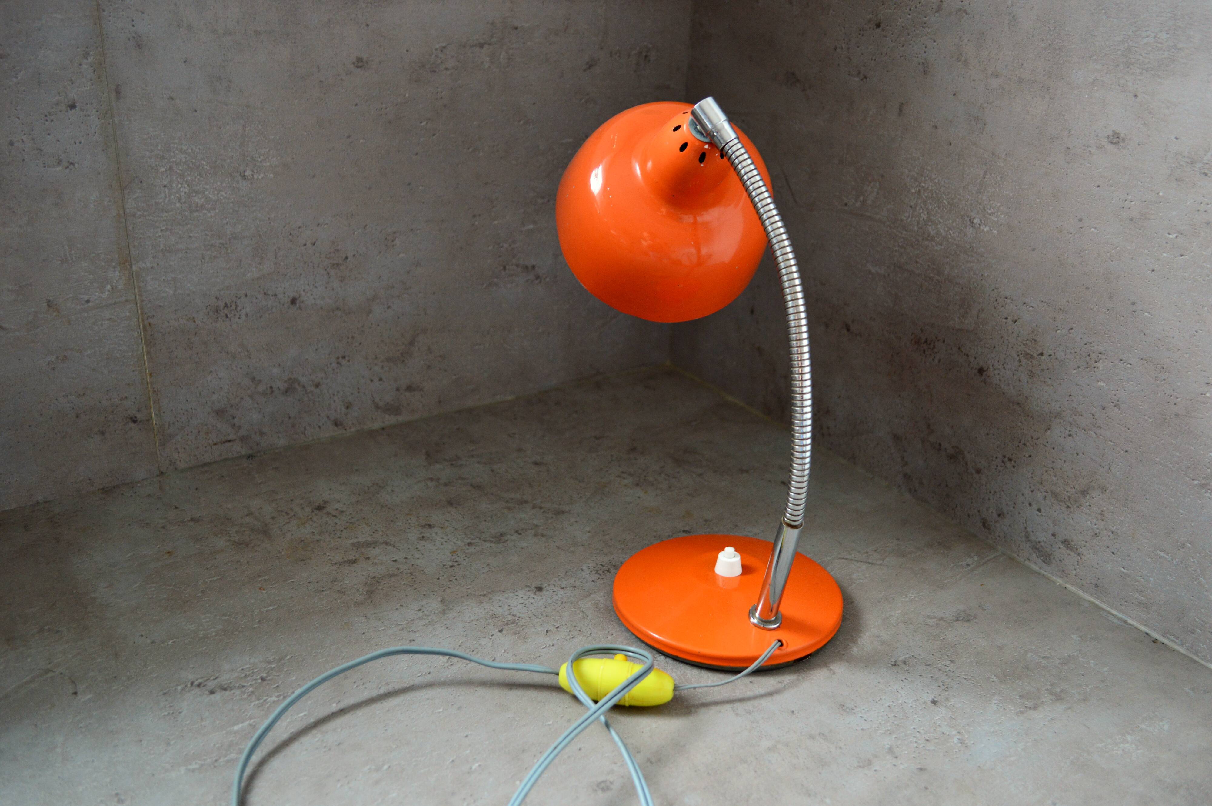 70s desk lamp orange