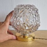 Chiseled glass table lamp