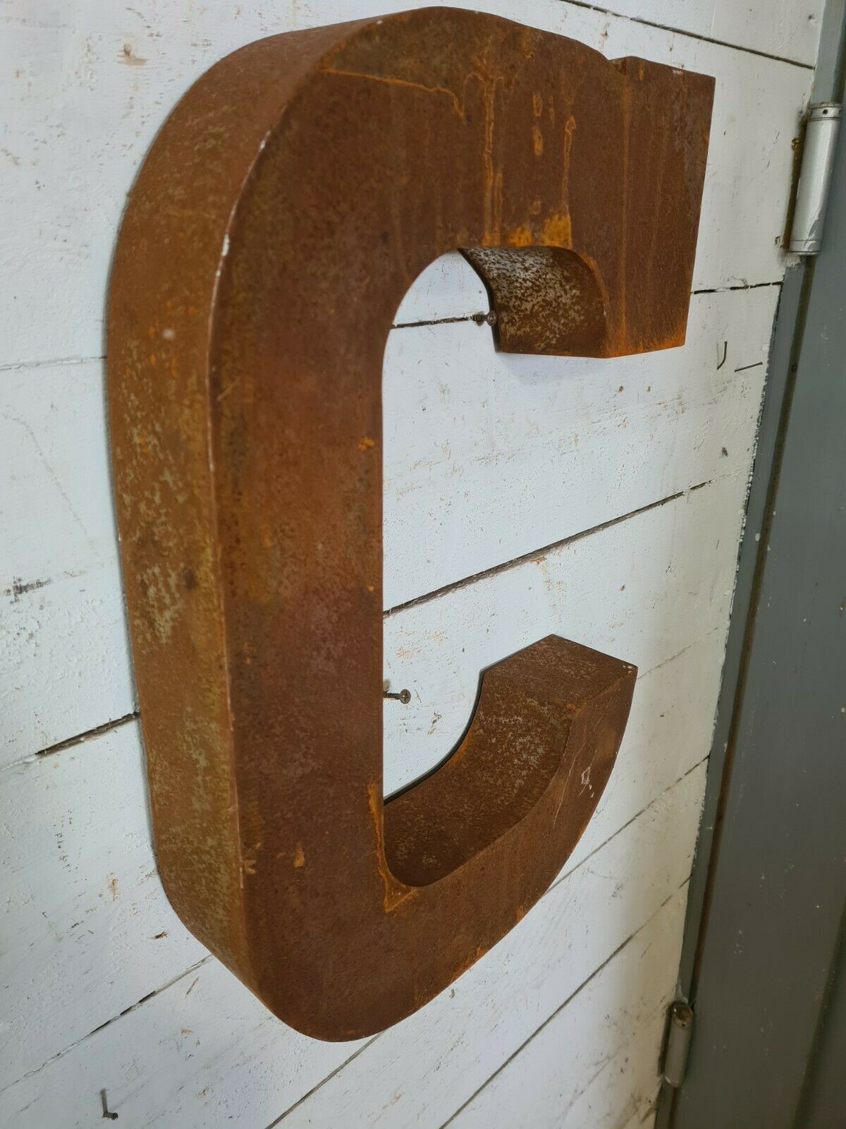 Iron industrial letter "c"
