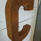 Iron industrial letter "c"
