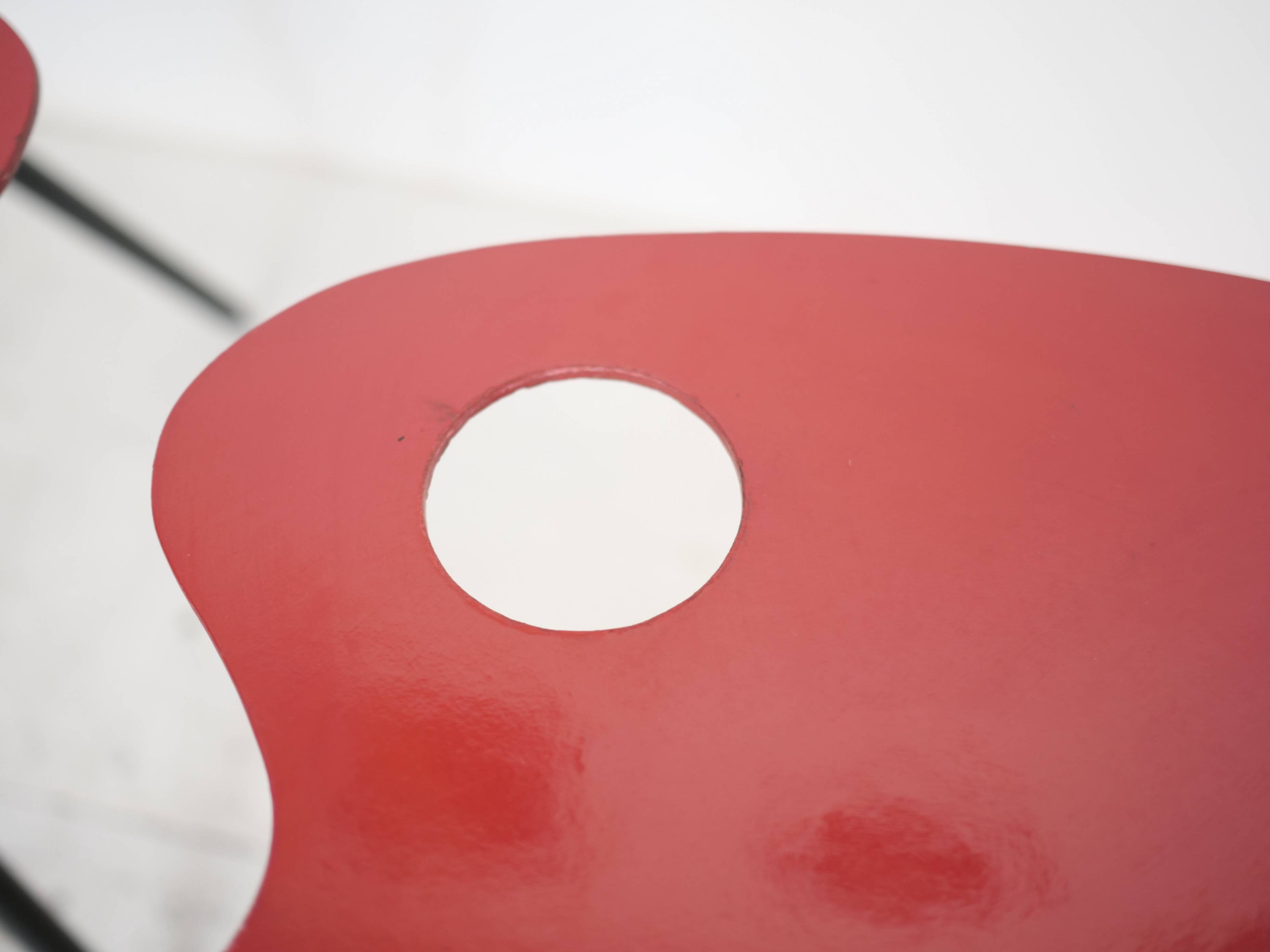 2 tables "Pic-Nic" par Lucien de Roeck pour Bois Manu