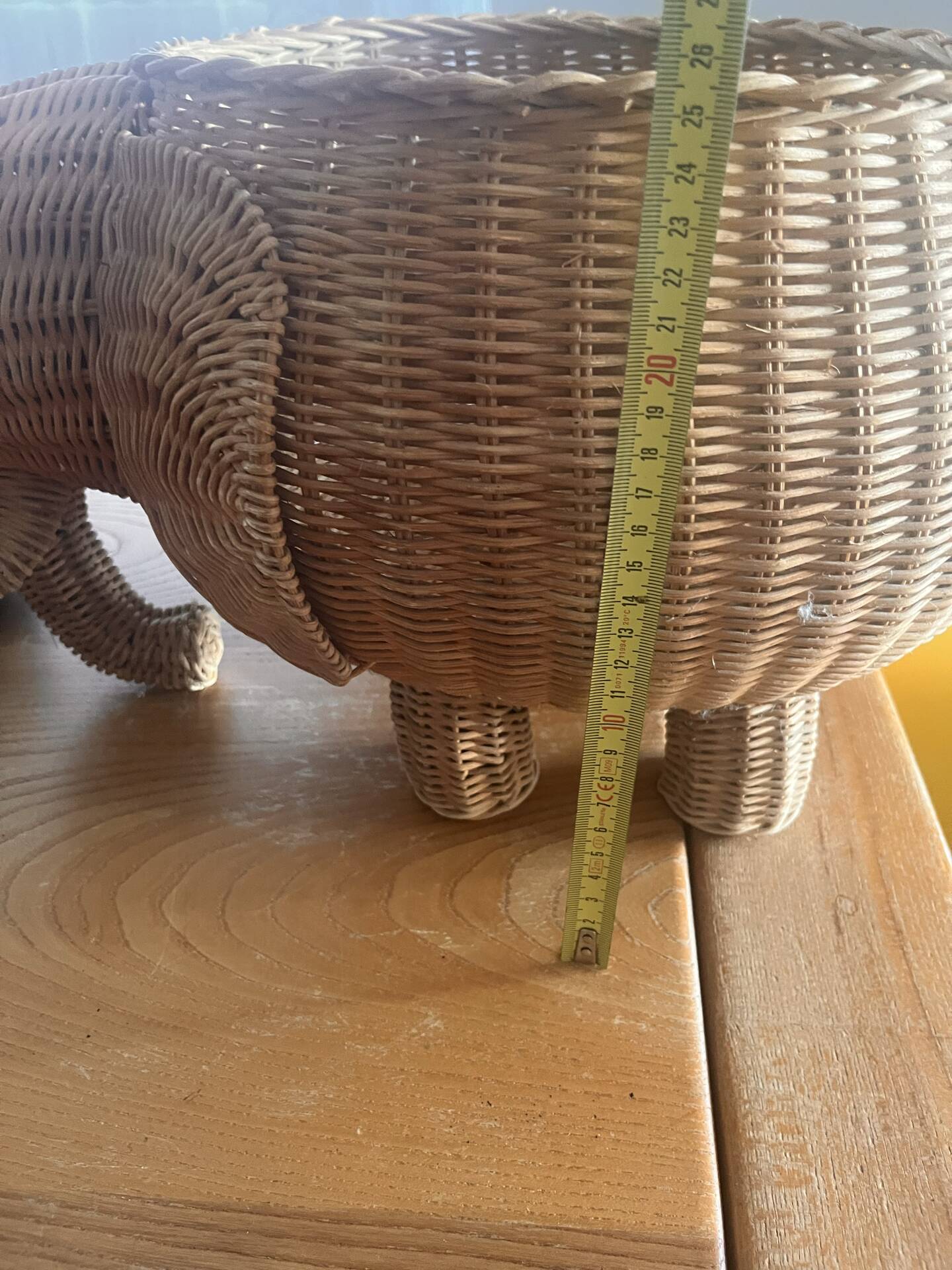 Panier éléphant en rotin