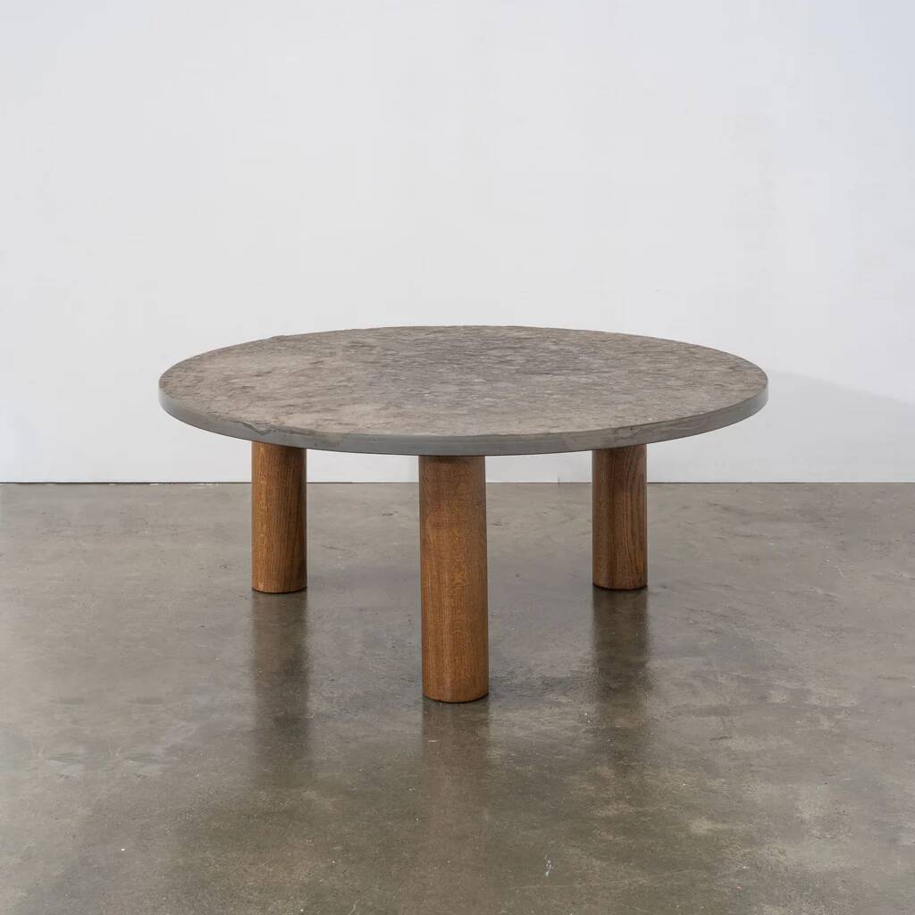 Brutalist slate coffee table, c.1970