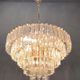 Italian murano glass prism triedri chandelier from venini