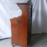 Bedside table, mahogany, marble top and mirror.