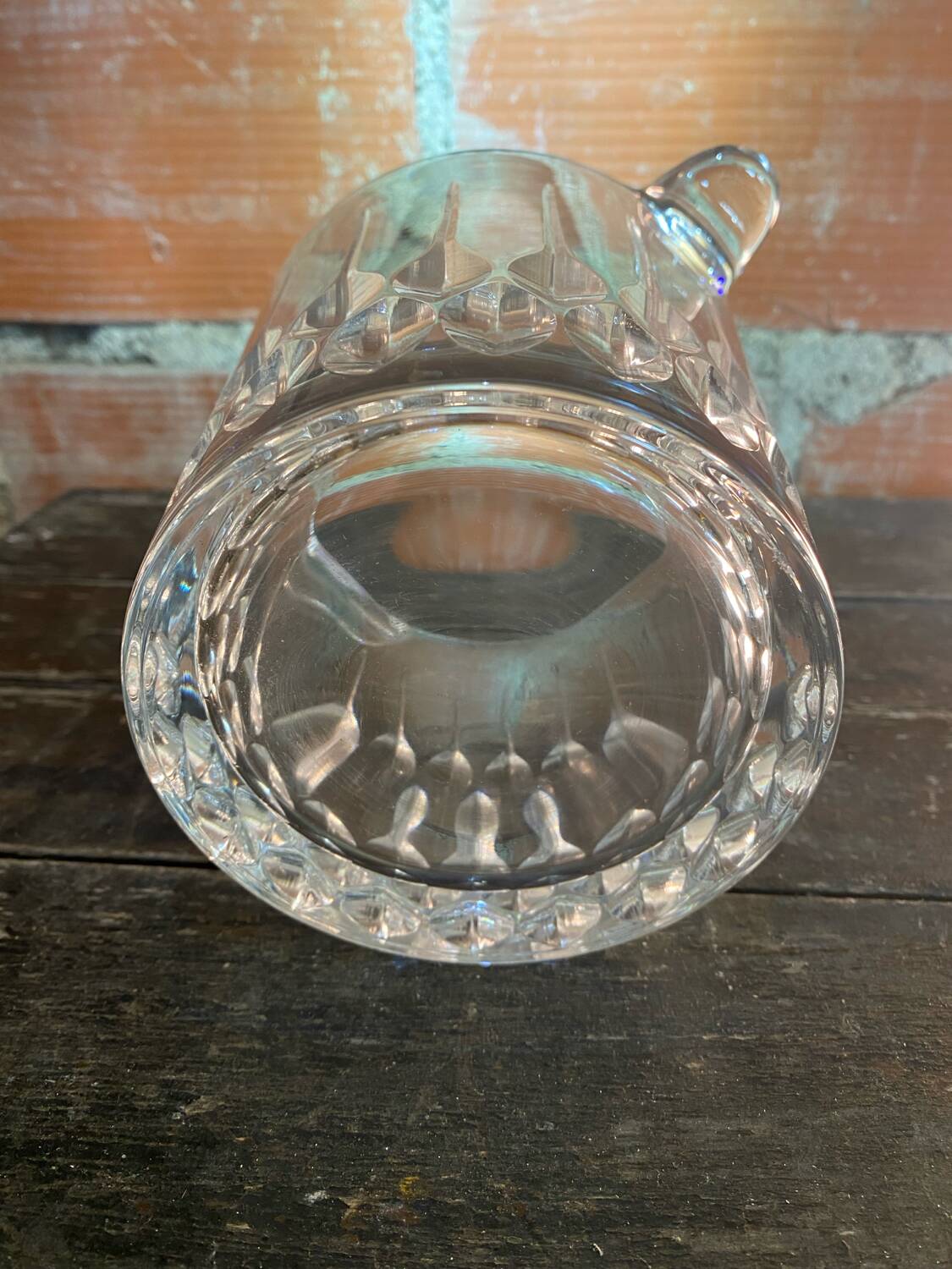 Crystal Ice Bucket Mold + Vintage Handle #D469