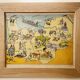 Old illustrated map of Normandy 1935 - JP Pinchon