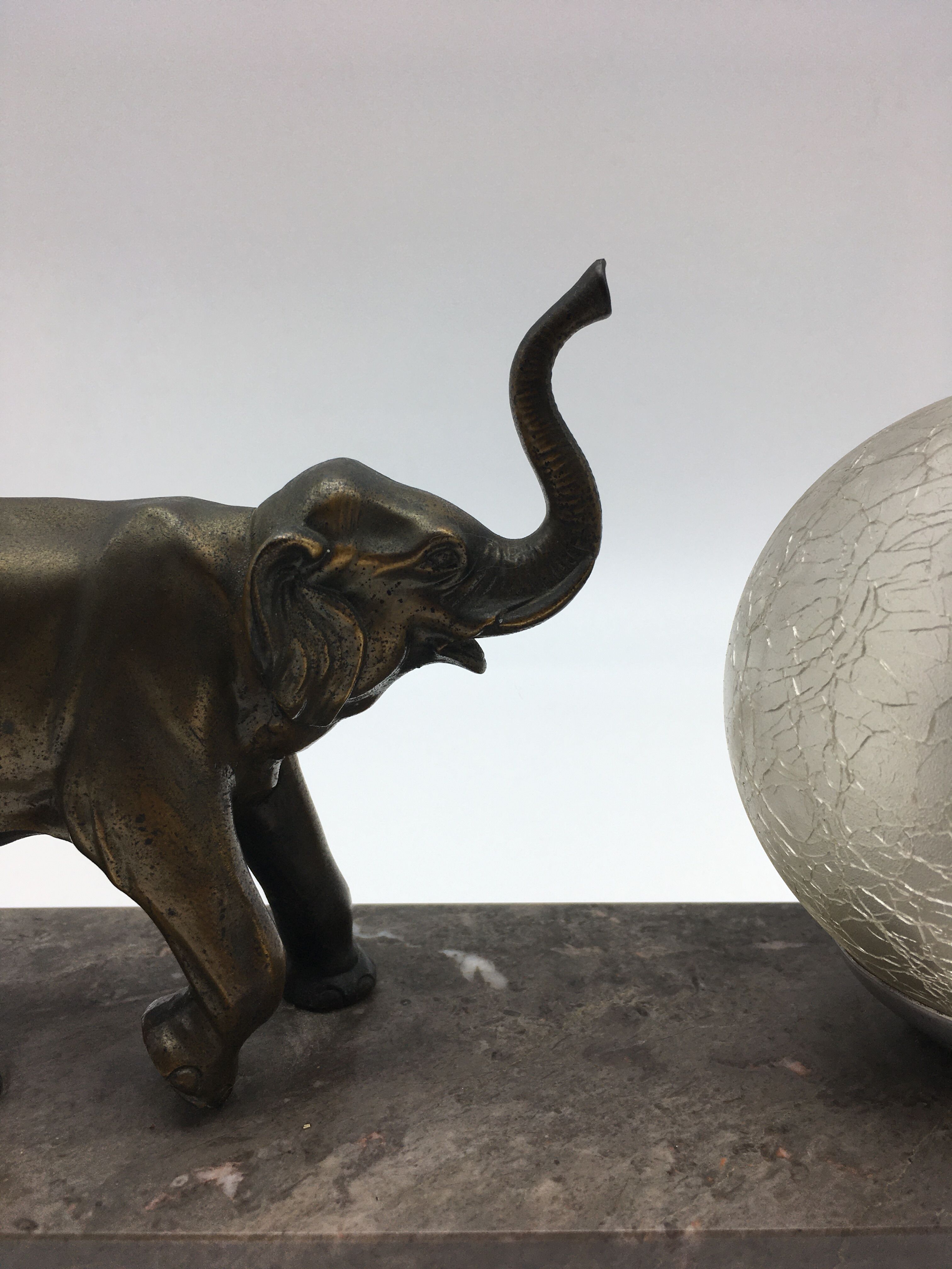 Bedside lamp art deco elephant .