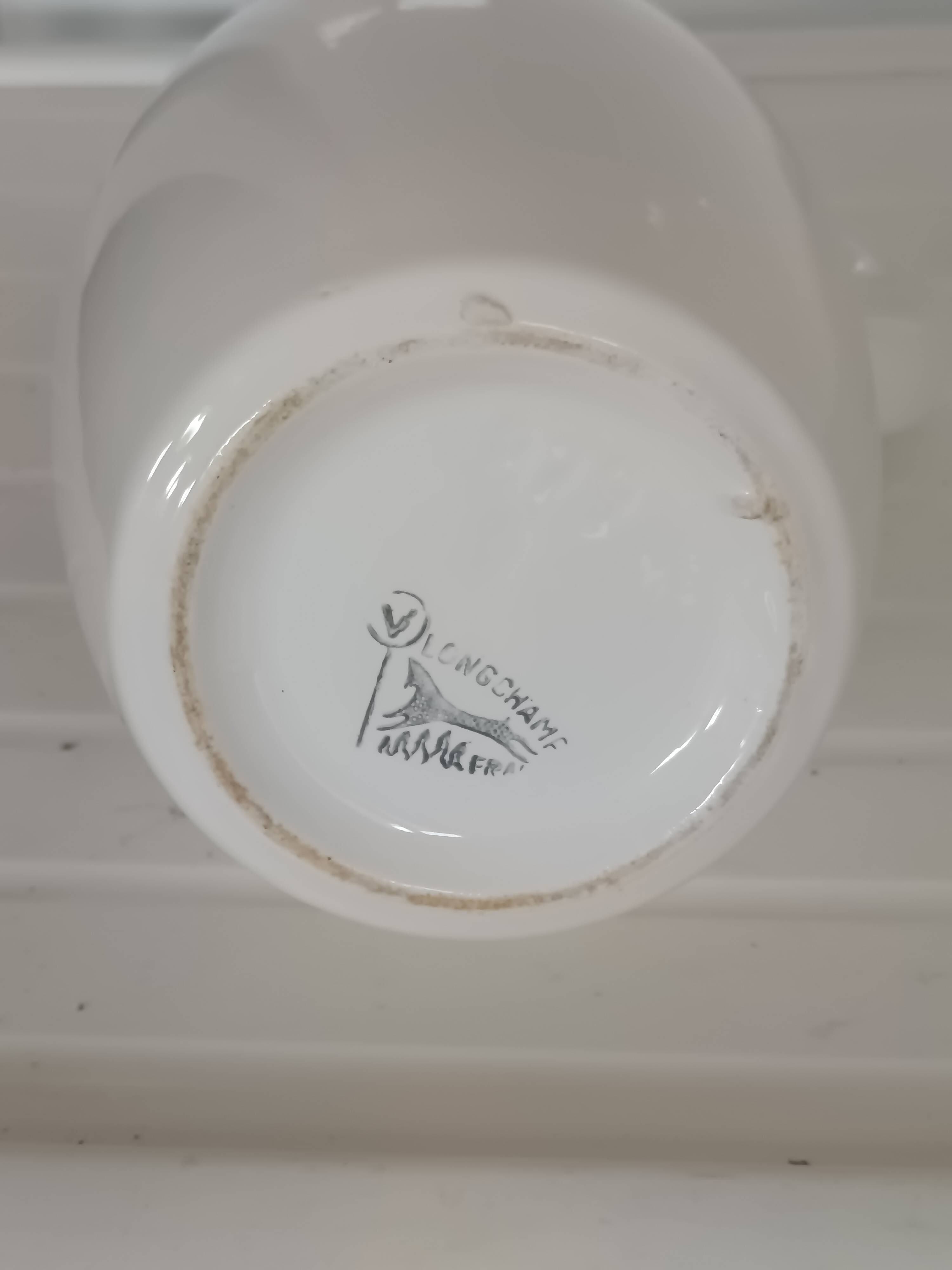 vintage ceramic pitcher Longchamp tomato hard-boiled egg design