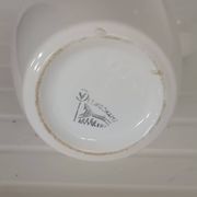 pichet vintage céramique Longchamp décor tomate oeuf dur