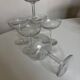 Set of 6 faceted cut crystal champagne glasses, Napoleon III style
