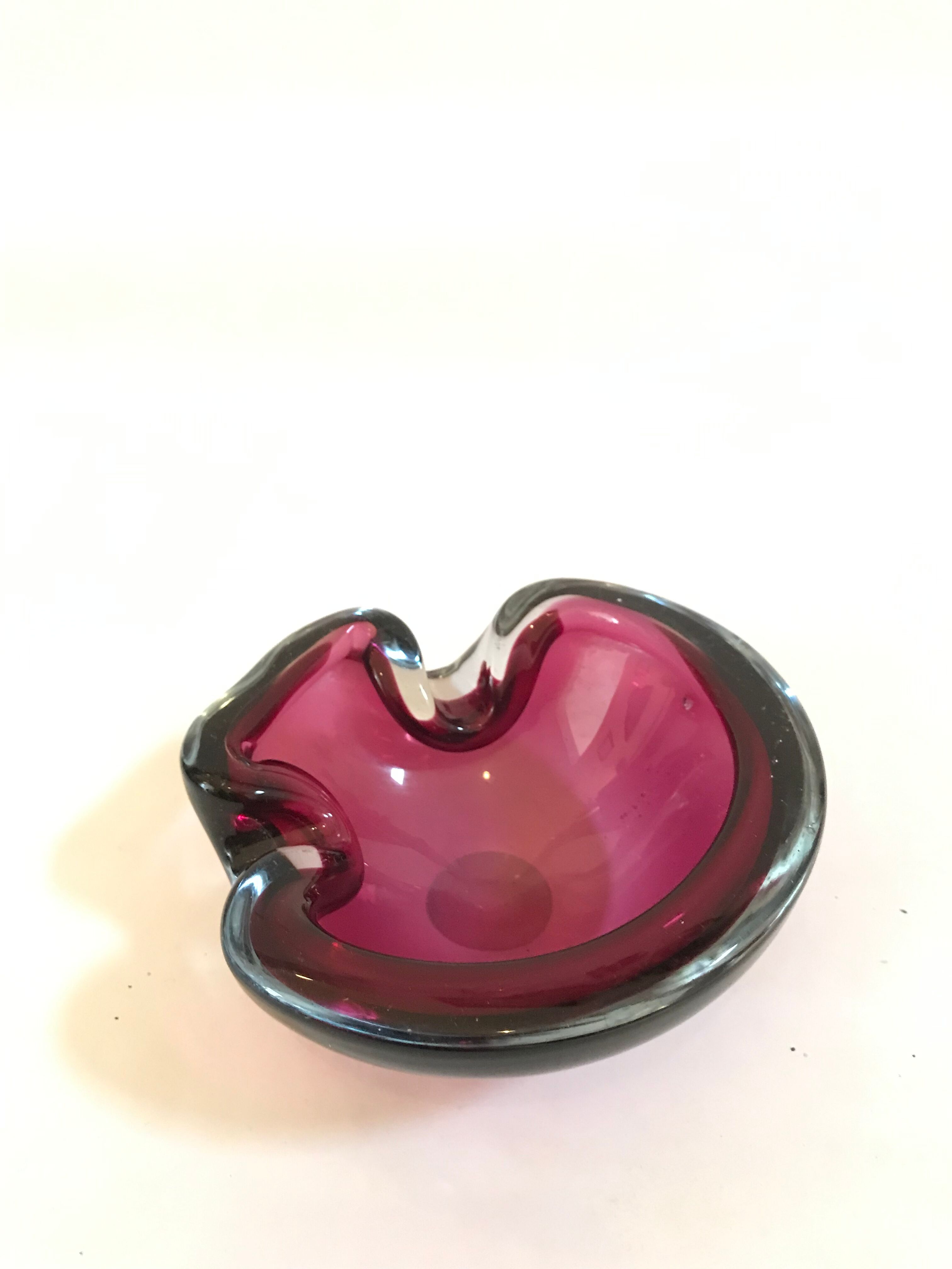 Sommerso ashtray lined pink