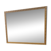 Miroir dore de style art-deco ( 1925-1945) avec  glace biseautee