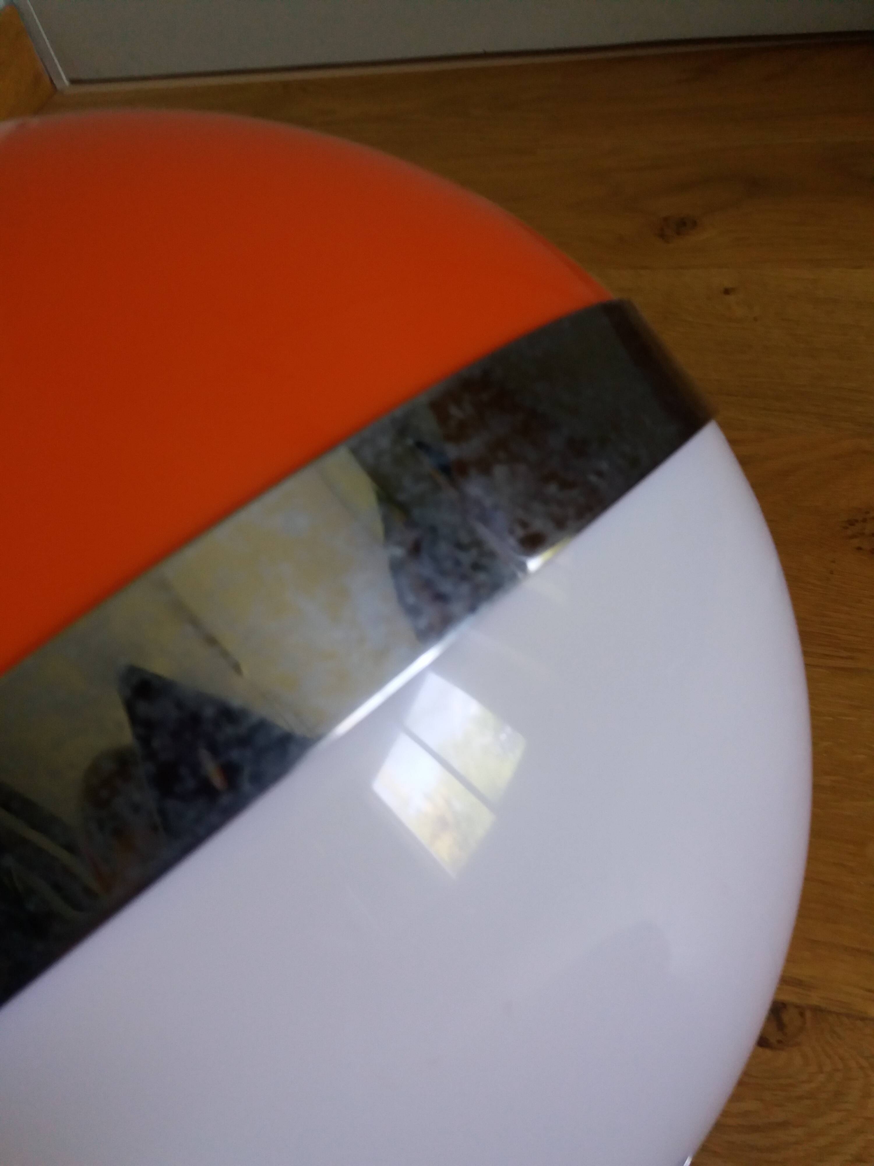 Orange space age ball sphere suspension 70s